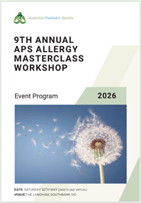 2026 APS Allergy Masterclass Workshop Saturday 30th May
